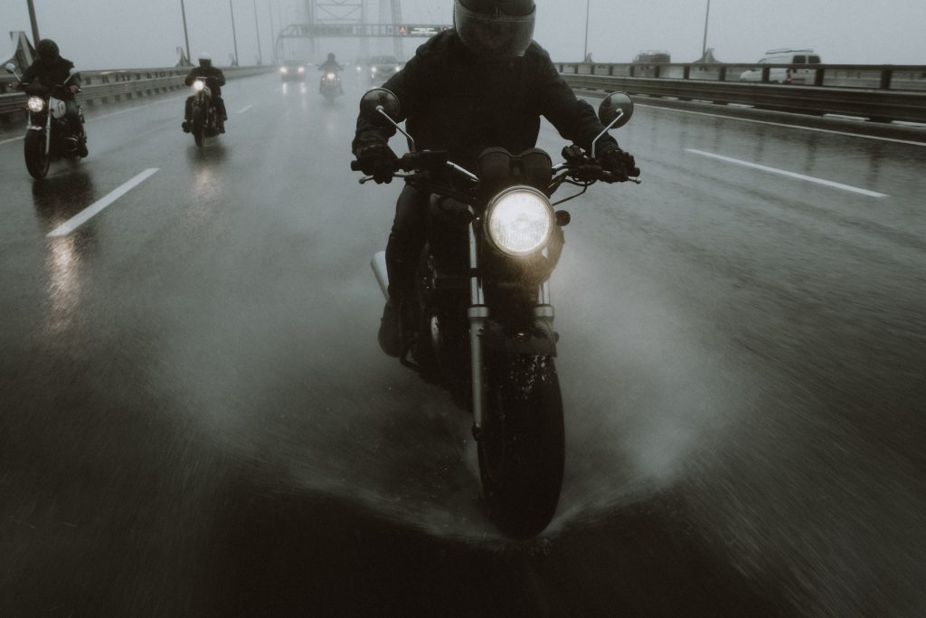 Riding a motorcycle in the rain - Nationwide motorcycle insurance